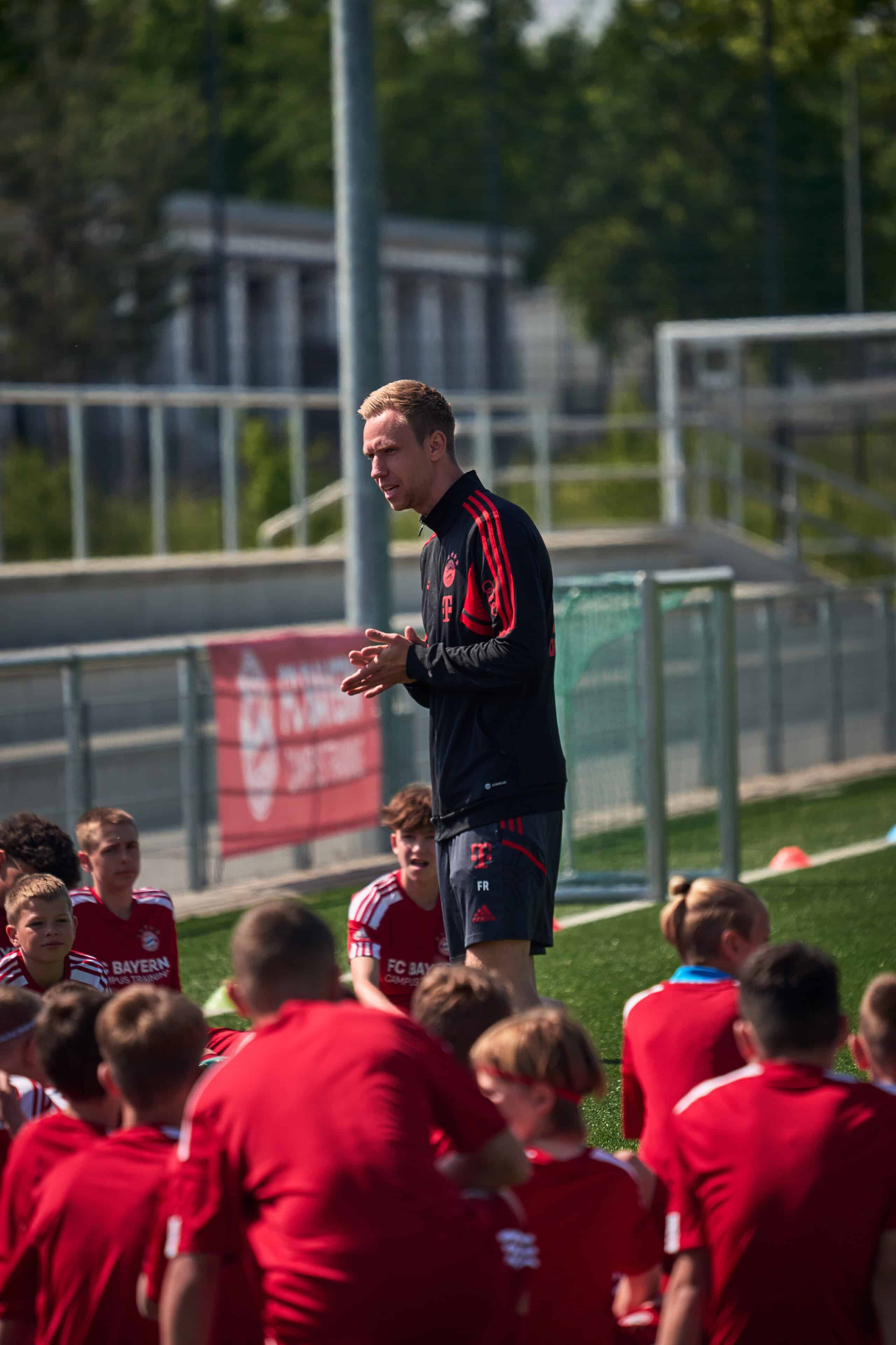 Coach in soccer-team building activities